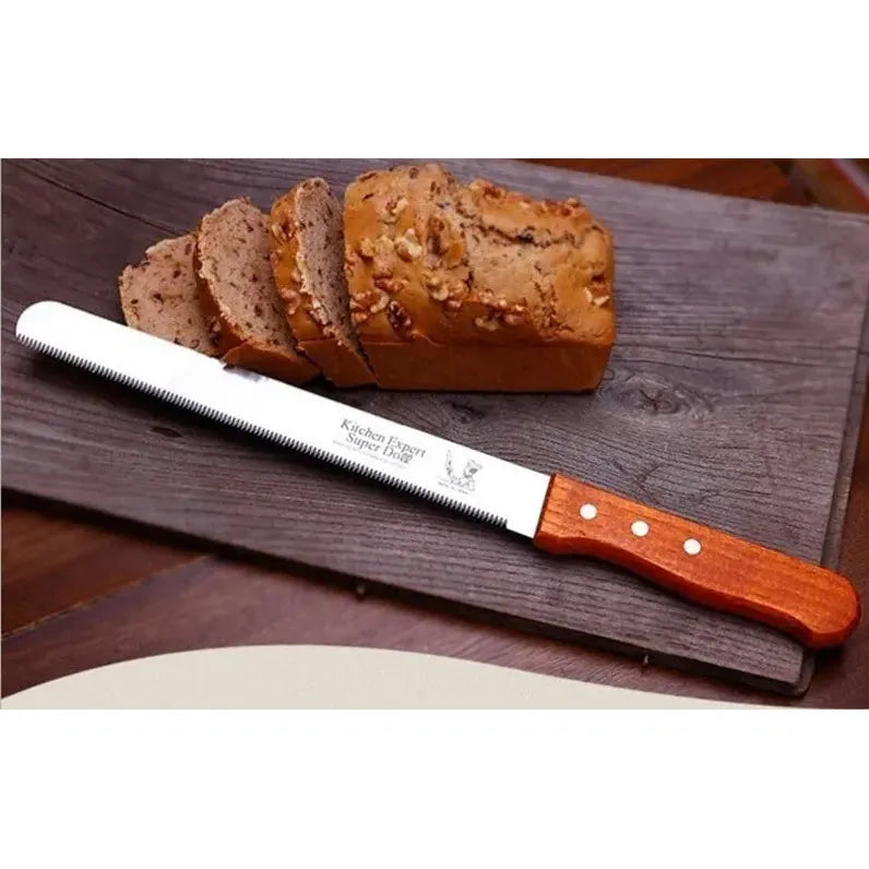 Cuchillo De Sierra Cuchillo De Torta Cuchillo De Pan Queque Gris Y Marron