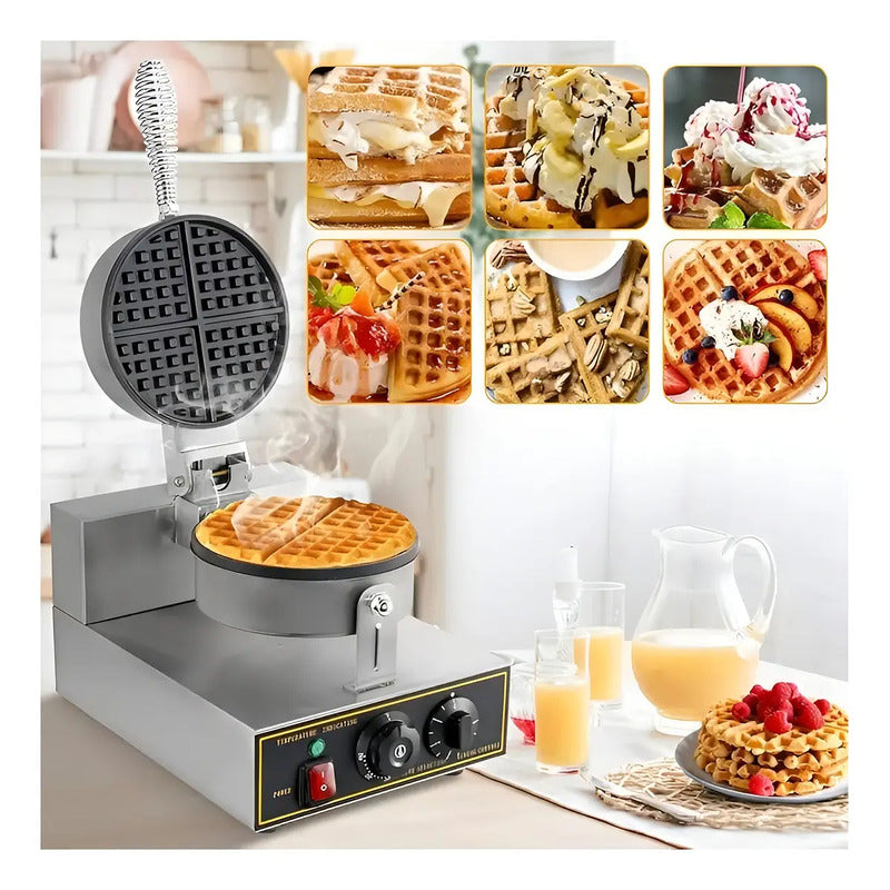 Waffles Maquina Para Waffles Waflera Grande Wuafleras 1200w Waflera Belga Profesional Maquina Para Hacer Waffles Waflera... Gris