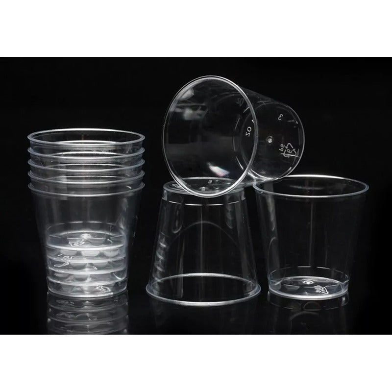 50 Vasos Desechables Vaso Plastico Vasos Acrilicos 210ml/7oz Transparente