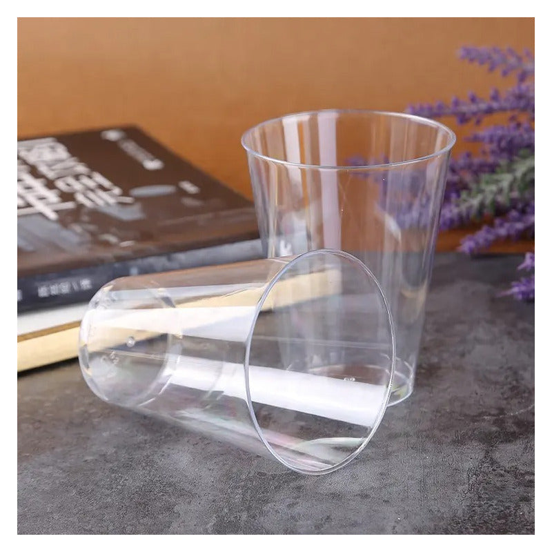 50 Vasos Desechables Vaso Plastico Vasos Acrilicos 210ml/7oz Transparente