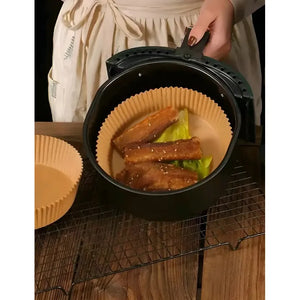 Pack 200 Papel Para Freidora Air Fryer Forro Antihaderente Beige
