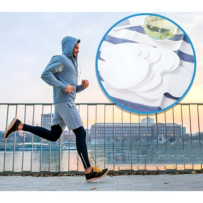 100 Parches Protectores Piel Antitranspirantes Axilas Polera Blanco