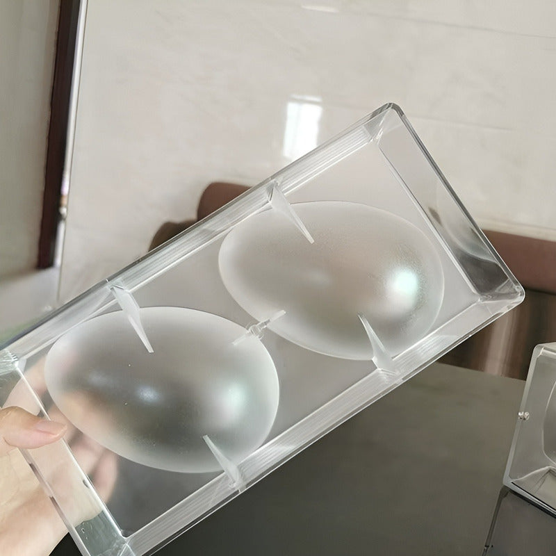 Molde Para Chocolate Policarbonato Molde Doble Huevo Pascua Transparente