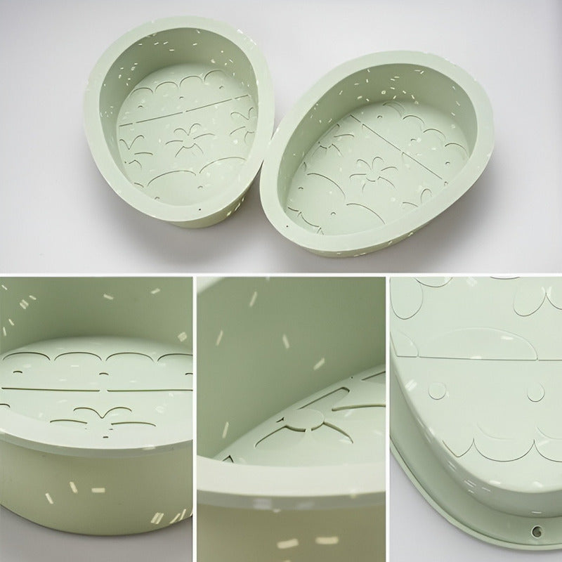 Packx2 Molde Conejo De Pascua Molde Huevo De Pascua Silicona Surtido