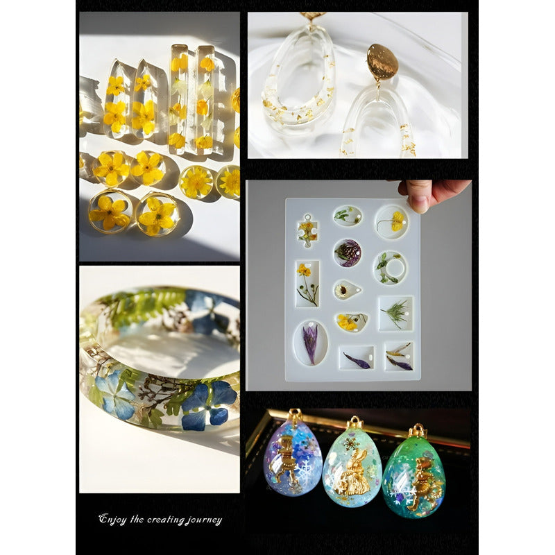 Moldes Para Resina Epoxica Kit Resina Molde Para Resina 115p Multicolor / Moldes De Resina 115 Pcs