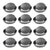 Pack 12 Moldes Tartaleta Desmontable Tarta Individual 10,5cm Gris
