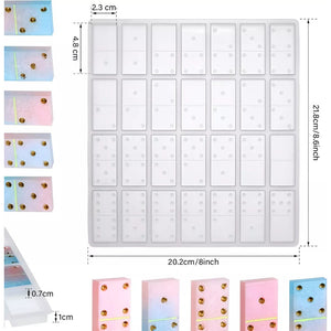 Molde Silicona Resina Domino Molde De Silicona Resina 28cav