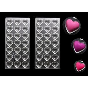Pack X2 Molde Chocolate Molde De Chocolate Acrilico Corazón