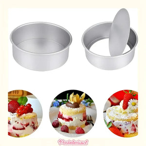 Molde De Aluminio Para Torta Molde Desmontable Molde 32x10cm Moldes Redondos Para Pasteles Con Fondo Extraíble Ideales... Plateado