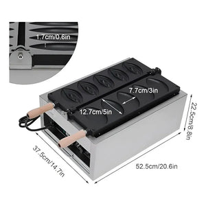 Maquina Para Waffles Wafleras Con Formas Wafles Vagina 2400w Gris / Maquina Waffles Vagina