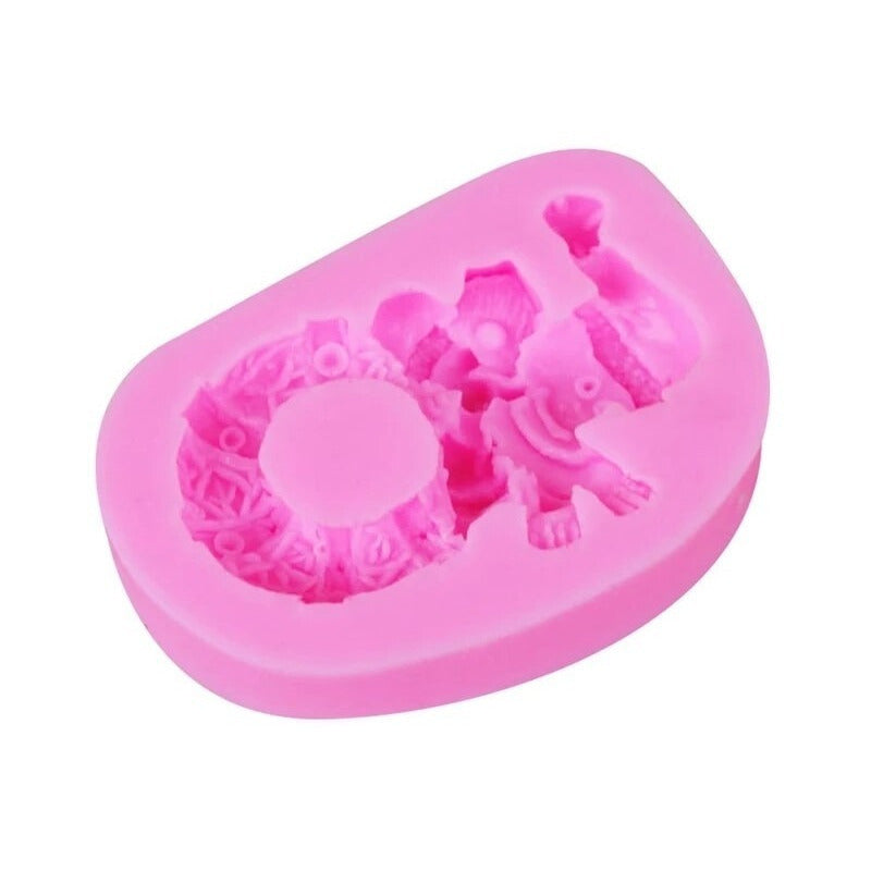 Molde Fondant Navidad  Molde De Silicona Molde Muñeco Nieve Rosa Muñeco De Nieve 52308