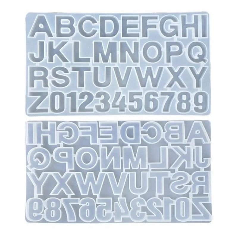 Pack X3 Molde De Silicona Letras Moldes De Silicona 36 Cav
