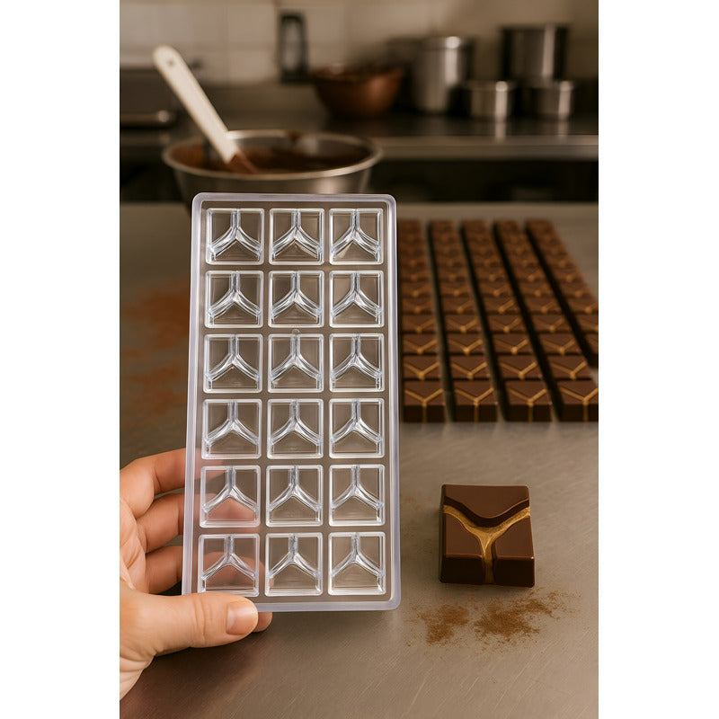 Moldes Para Chocolate Policarbonato Moldes Para Bombones 18c Transparente/ Molde Policarbonato Cuadrado