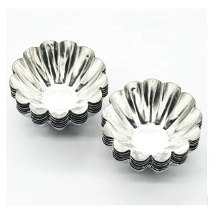 Pack X12 Molde Mini Tartaleta Tarta Moldes Aluminio 4,5cm Gris Claro