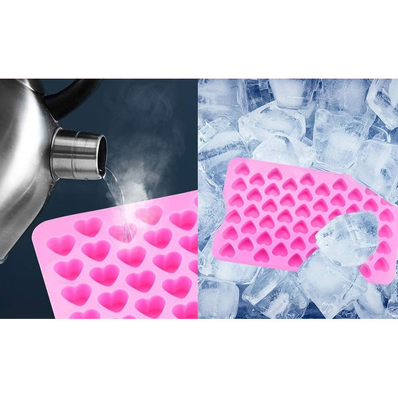 Molde Silicona Moldes Silicona Reposteria Gomita 55 Corazon Rosa
