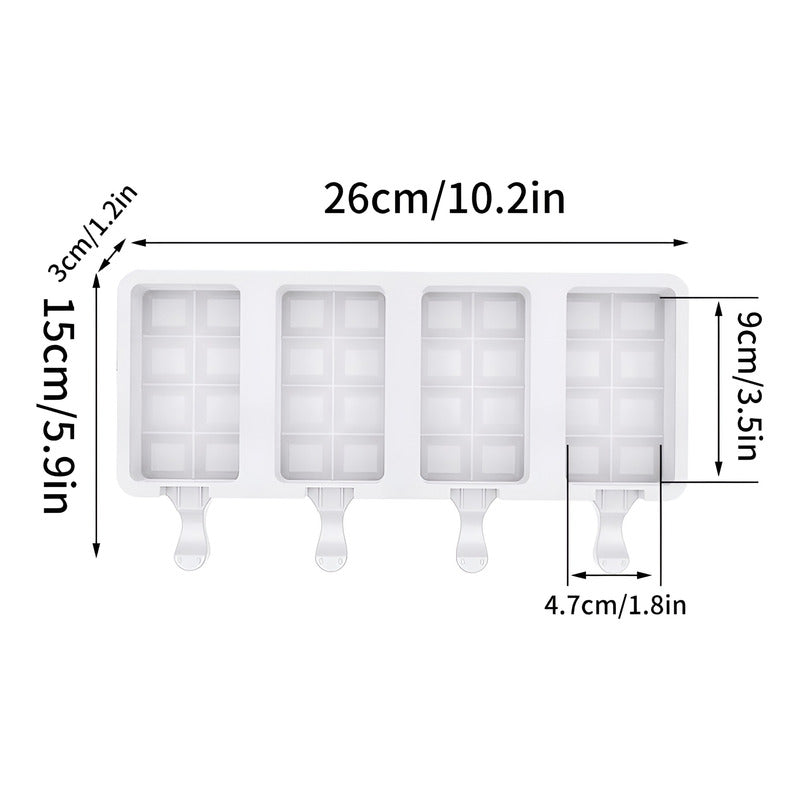 Pack X4 Molde De Silicona Para Helados Molde De Helado 051