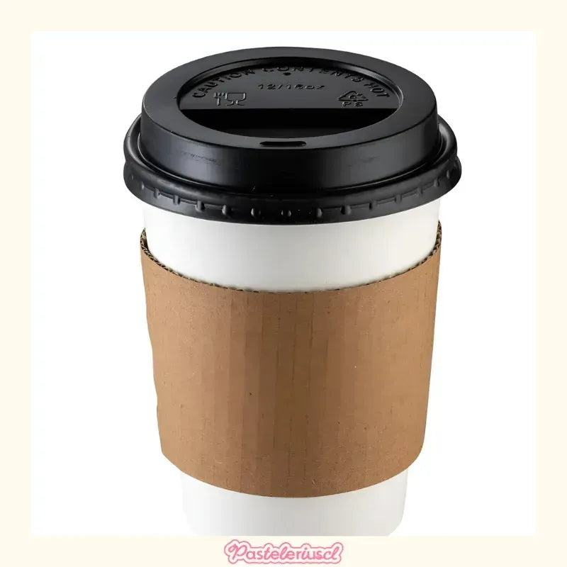 Vaso Cafe Kraft Vasos Polipapel Con Tapa Manga 8oz 50und Para Postre Coffe Desechable Termico Polipapel Vaso Con Tapa Kraft Vaso De Café Polipapel Vaso Desechable Polipapel Pasteleriuscl Blanco