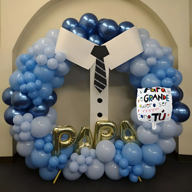 Globo De Papel Metalizado Para Día Del Padre Blanco 45 Cm