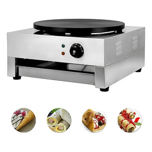Maquina Para Panqueques Panquequera Electrica Crepera 3000w Color Plateado