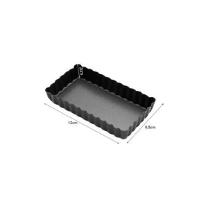 Molde Rectangular Individual Desmontable 12cm Metálico Tarta Pastelería Cl