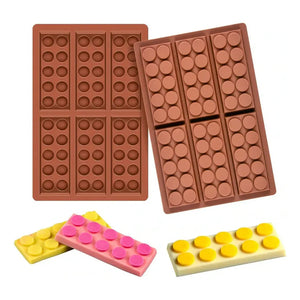 Moldes De Chocolate Moldes Bloque Chocolate Silicona Apilabl Bordó