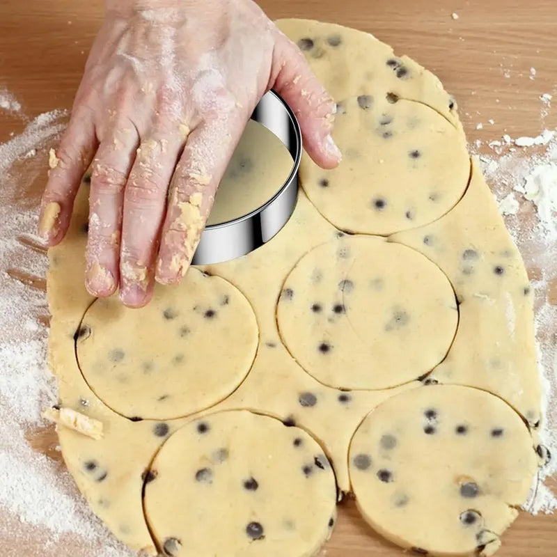 14 Moldes Galletas Circulo Molde De Galleta Cortador Cortador Galleta Molde Galleta Cortador De Galletas Insumos... Plateado