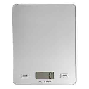 Gramera Digital Pesa Gramera Cocina Pesa Alimentos 5kg/0.01g Plateado 5 Kg