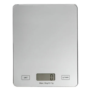 Gramera Digital Pesa Gramera Cocina Pesa Alimentos 5kg/0.01g Plateado 5 Kg