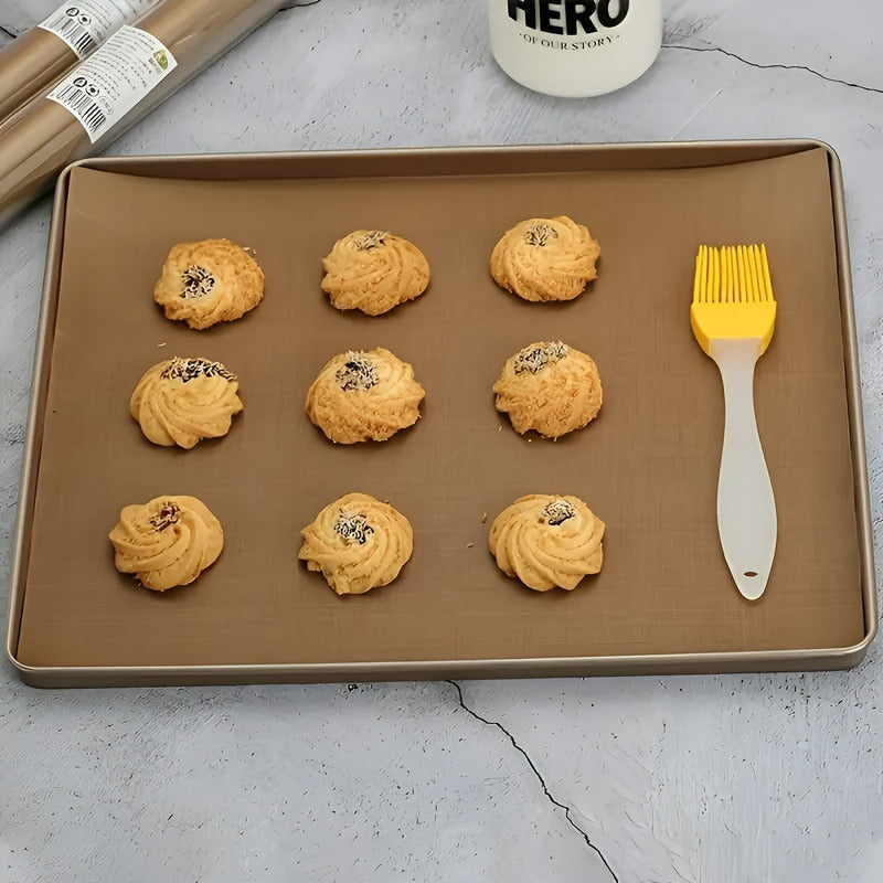 Lamina Teflon Horno Lamina Antiadherente Teflon Mat 60x40cm Marrón