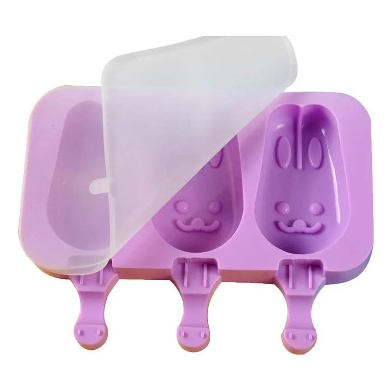 Moldes De Silicona Para Helados Molde Paletas Helado Conejo - Multicolor