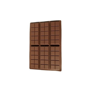 Molde De Silicona Rectangular 6 Unidades Para Tableta Barra De Chocolate Color Marrón Pastelería Cl