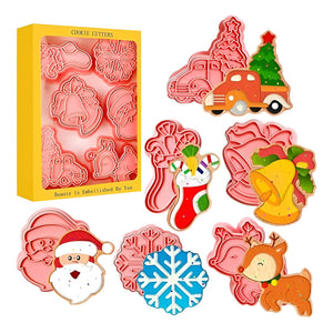 Cortadores De Galletas Navidad Moldes De Galletas 3d 6pcs