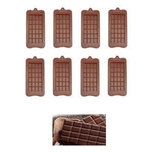 Pack 8 Moldes De Chocolate Molde Barra De Chocolate Silicona