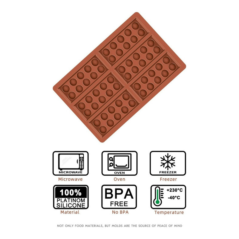 Moldes De Chocolate Moldes Bloque Chocolate Silicona Apilabl - Marrón