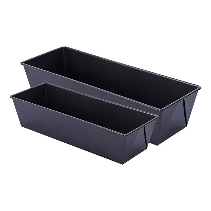 Pack X2 Molde Pan Molde Para Pan De Molde Queque 30cm 35cm  Gris
