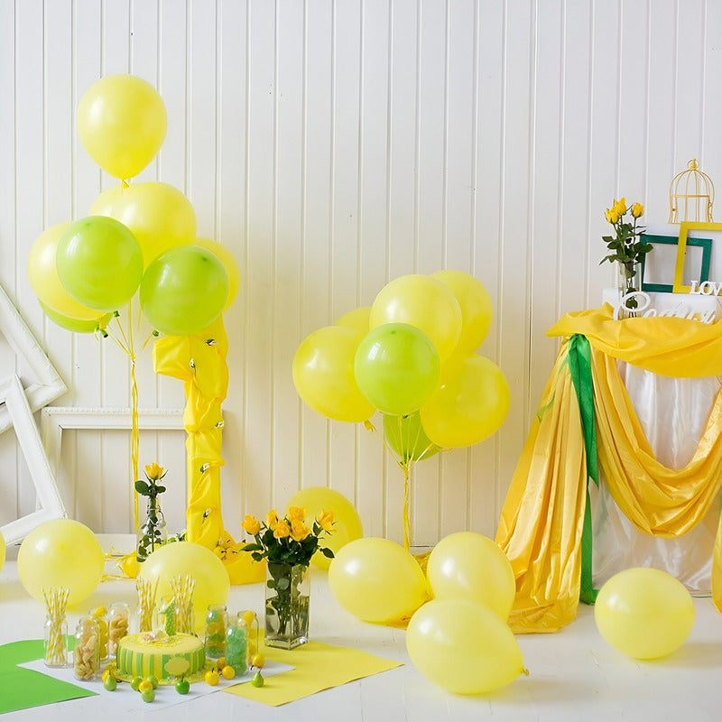Pack X50 Globos Cumpleaños Decoracion Globos Cotillon Fiesta Amarillo Globos De Cumpleaños