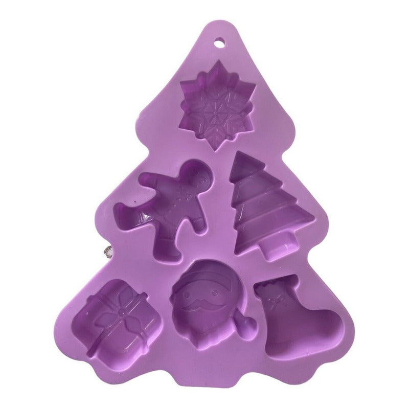Molde De Silicona Molde Navidad Moldes Navideños Arbol Regal