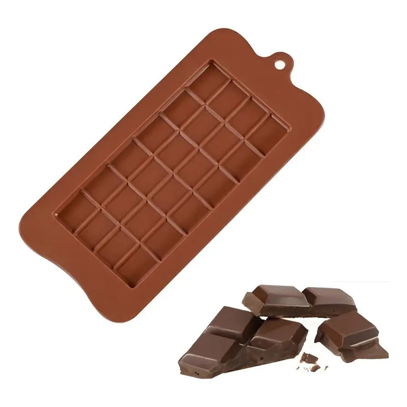Pack 4 Moldes De Chocolate Molde Barra De Chocolate Silicona Bordó