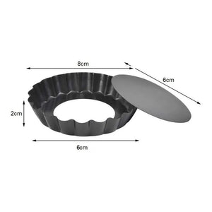 Pack X6 Moldes Tartaleta Desmontable Tarta Individual 8cm