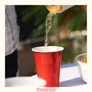 50 Vasos Plasticos Vaso Desechable Grande Bicolor 16oz 473ml Rojo 473 Ml