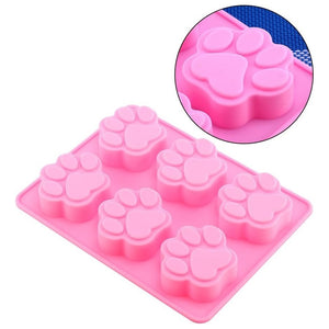 2 Molde Silicona Huella Moldes De Silicona Mascota Pata 6cav