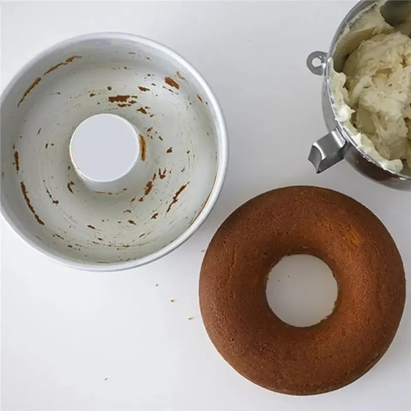 Molde Torta Molde Queque Redondo Molde Aluminio Flanera 32cm Gris Claro