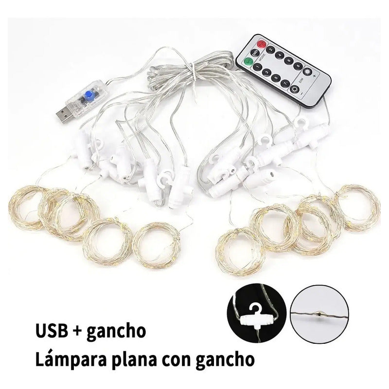 Cortina De Luces Luces Decorativas Guirnaldas Led Cortinaled Multicolor 0989m