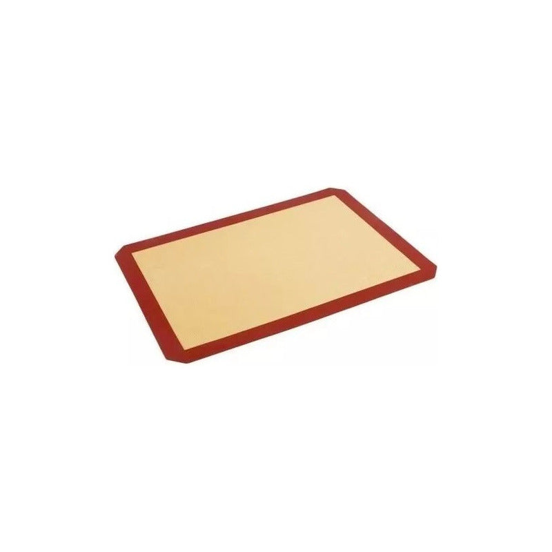 Tapete De Silicona Lamina De Silicona Tapete Horno 30x40cm Beige/rojo