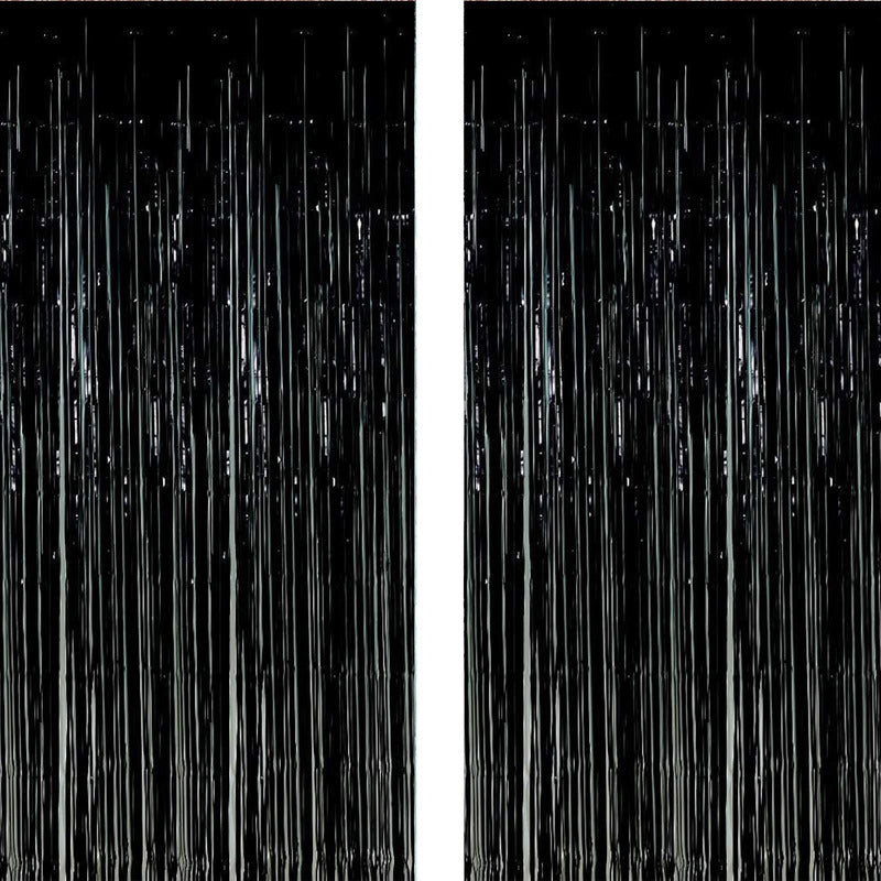 2 Cortina Negra Guirnalda Cumpleaños Guirnalda Cumpleaños 2m Negro