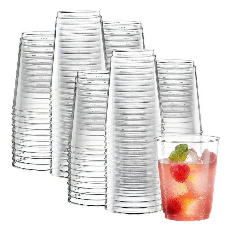 50 Set Vasos Desechables Vaso Plastico Vaso Acrilicos 438 Ml Transparente