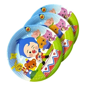 Pack X10 Platos De Cumpleaños Desechables Plim Plim 23cm
