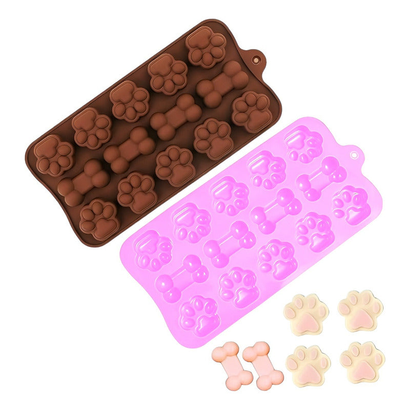 Set 2 Moldes Reposteria Molde Silicona Molde Helados Mascota Multicolor/ Moldes De Chocolate / Molde Mascotas