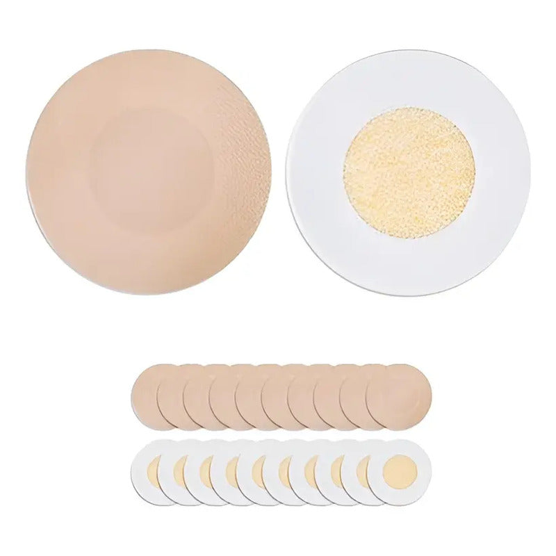 Pack X30 Cubre Pezón Pezoneras Parches Pezoneras Adhesivas Beige Redondo Unica