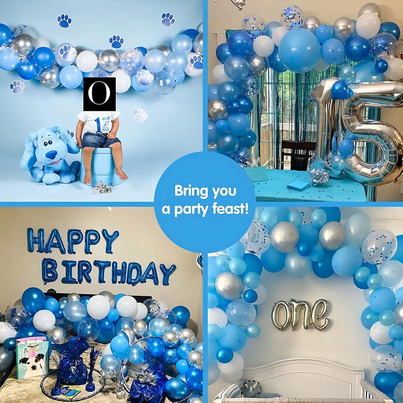 Pasteleriacl Pack De 25 Globos Redondos De 25cm Color Azul Azul Claro